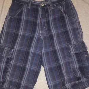 Boys blue plaid shorts